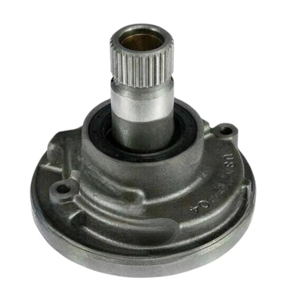JCB 3CX hydraulic pump replacement part featuring durable metal construction and precision engineering.