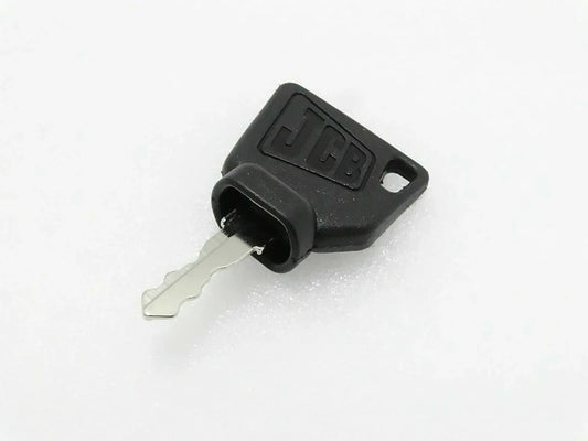 JCB 3CX ignition key replacement, durable black plastic, compact design for easy use