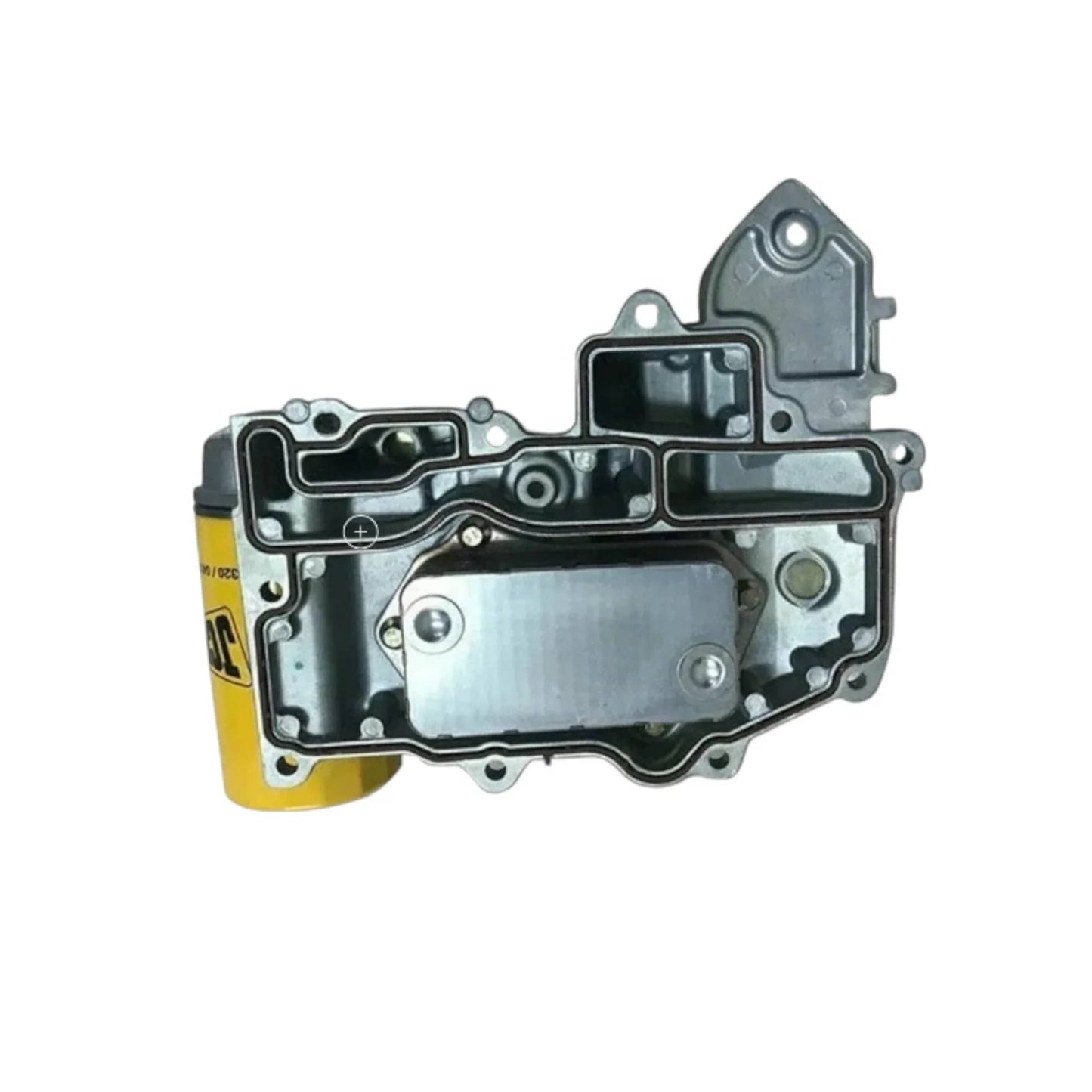 JCB 3CX oil cooler assembly featuring a durable metal design for enhanced cooling performance