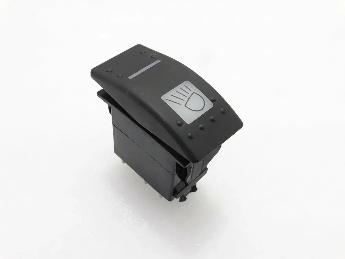 Durable JCB 3CX panel switch replacement, black plastic, suitable for heavy machinery operation