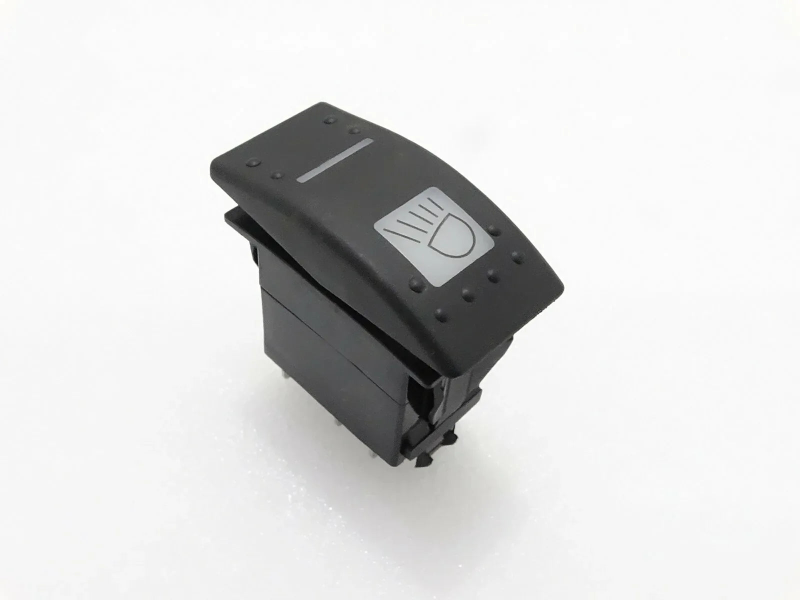 Durable JCB 3CX panel switch replacement, black plastic, suitable for heavy machinery operation