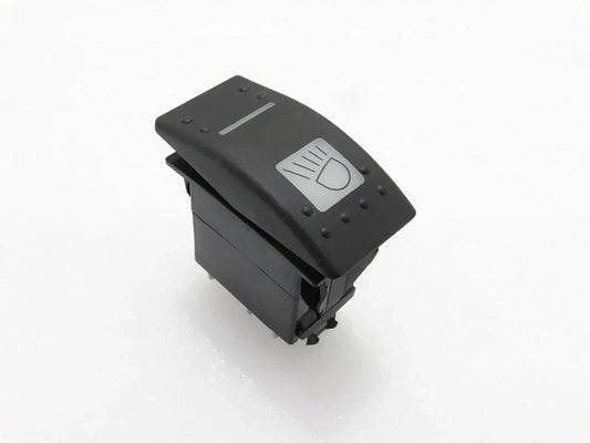 Durable JCB 3CX panel switch replacement, black plastic, suitable for heavy machinery operation