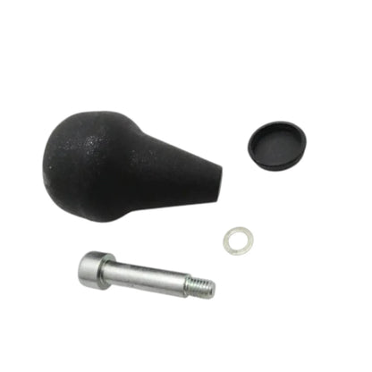 JCB 3CX steering knob with a black rubber grip and metal attachment components