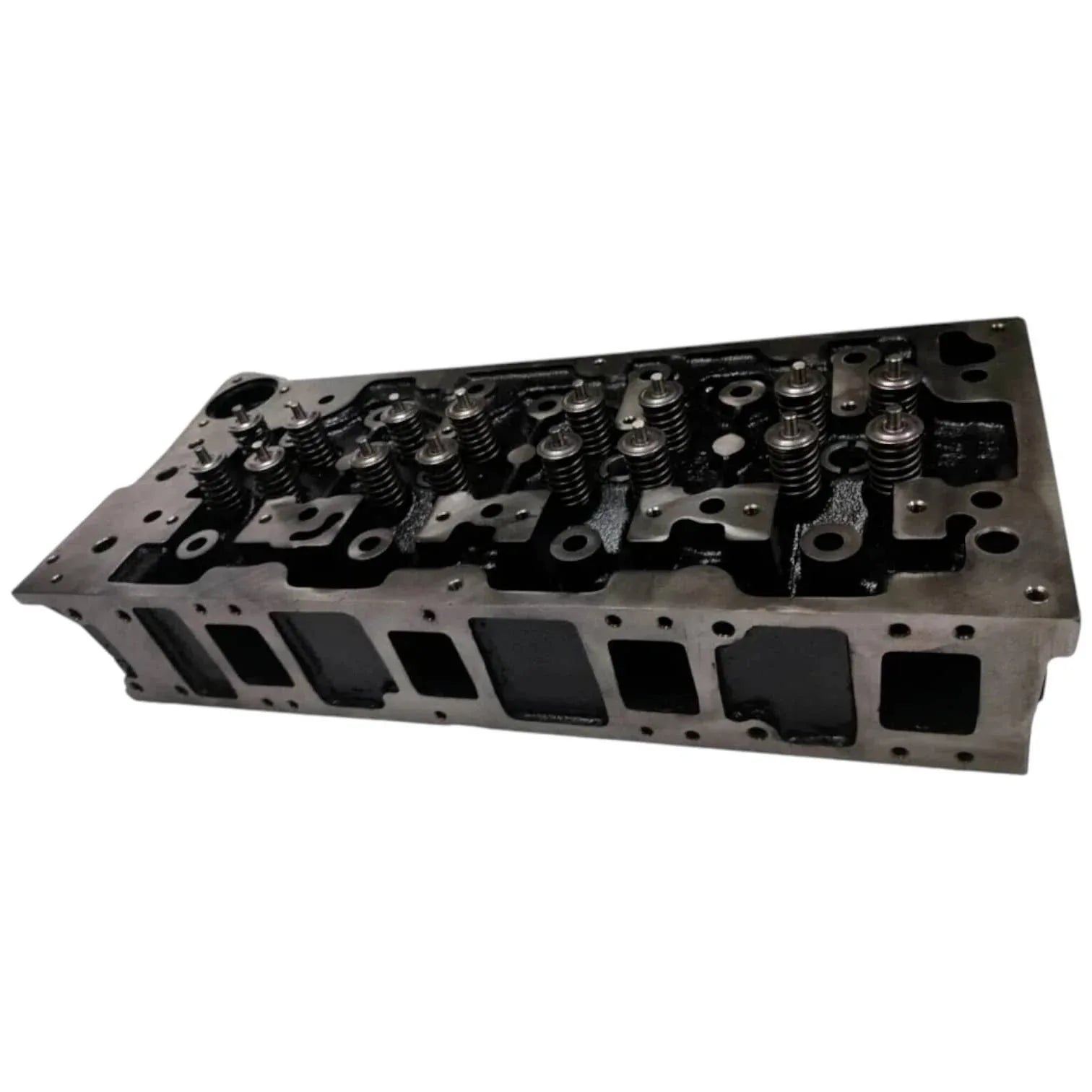 JCB 444 DieselMax cylinder head assembly with valve ports and rocker arms