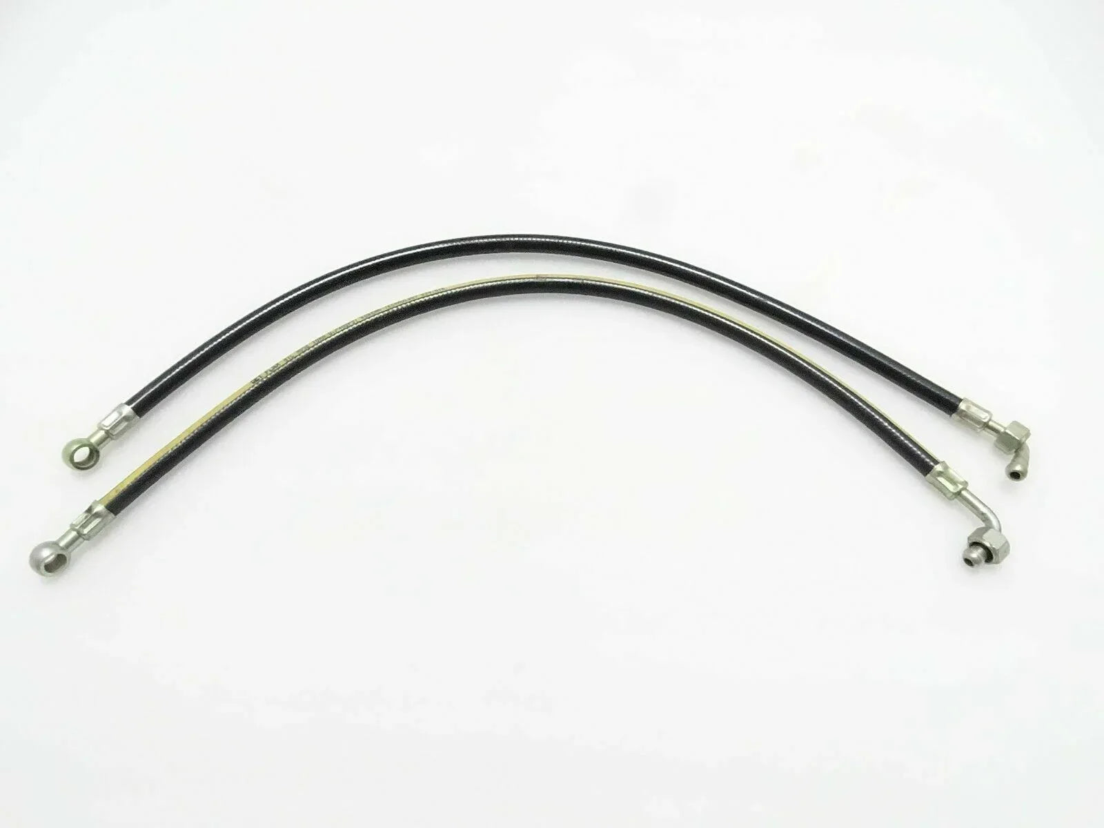 Pair of 5/8 BSP hydraulic hoses, 810 mm, with metal fittings