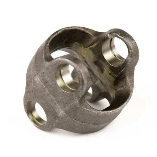 Metal joint fitting with four bolt holes and central opening