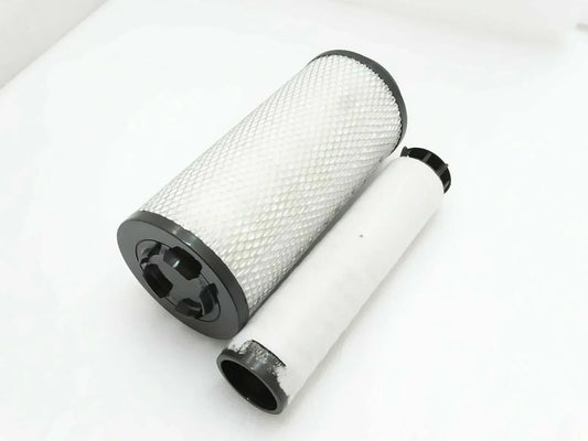 Cylinder air filter set with mesh outer and foam inner filter elements