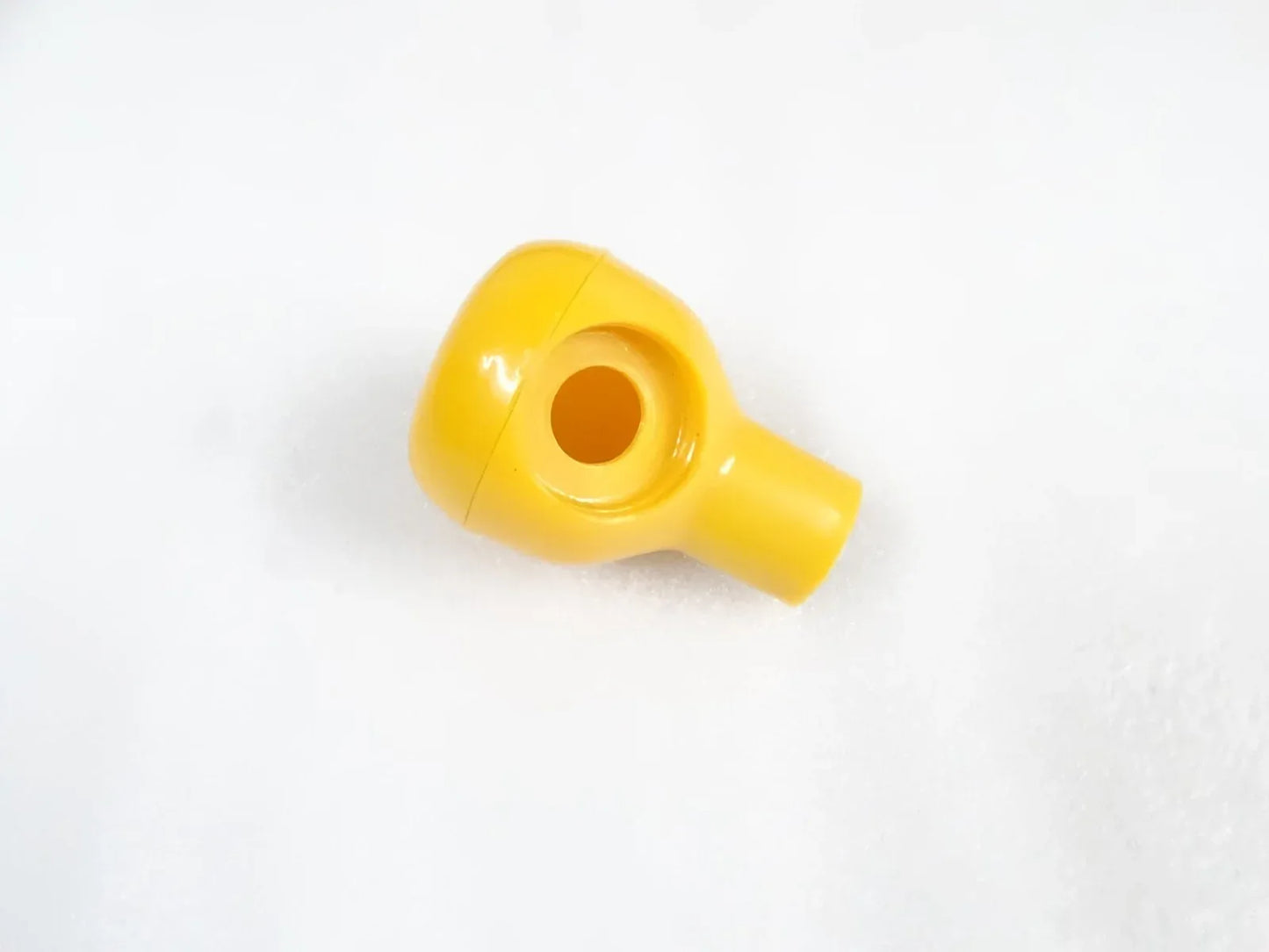 Yellow control knob with circular hole, plastic knob assembly