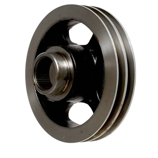 JCB backhoe crankshaft pulley twin groove for efficient engine performance