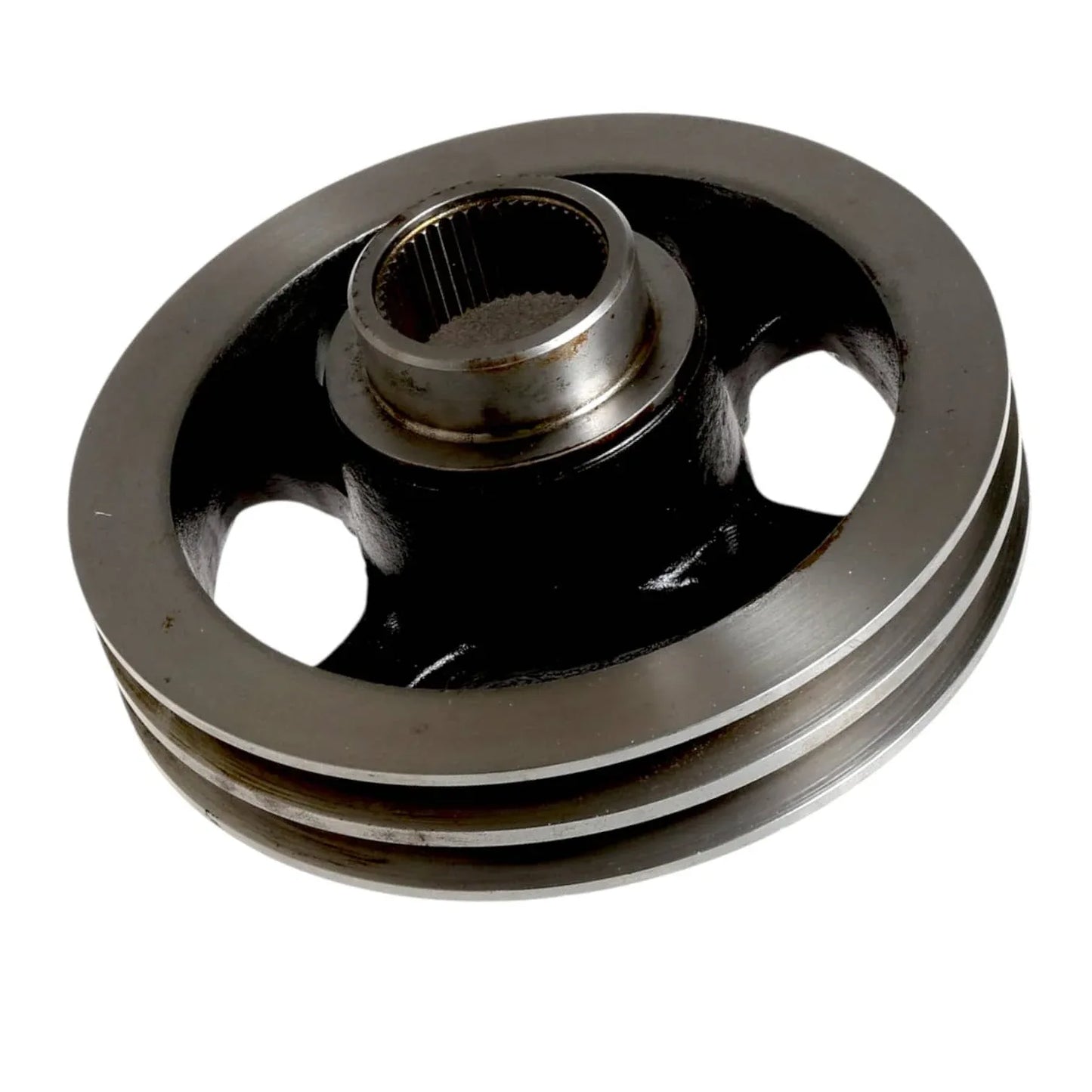 JCB backhoe crankshaft pulley twin groove for enhanced engine performance