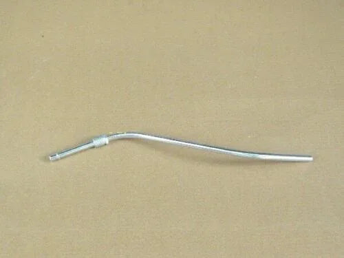 Metal dipstick tube with curved rod, for Jcb backhoe