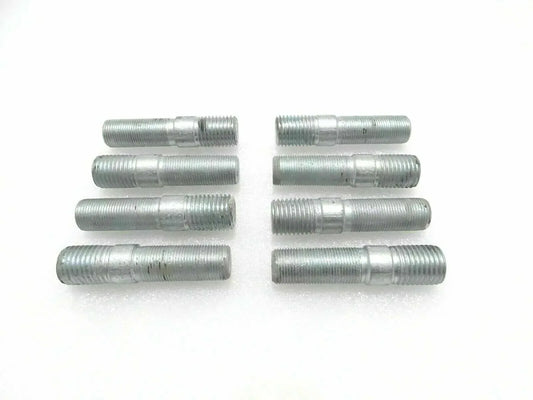 Set of JCB backhoe loader exhaust manifold studs, steel, threaded design for durable engine installation