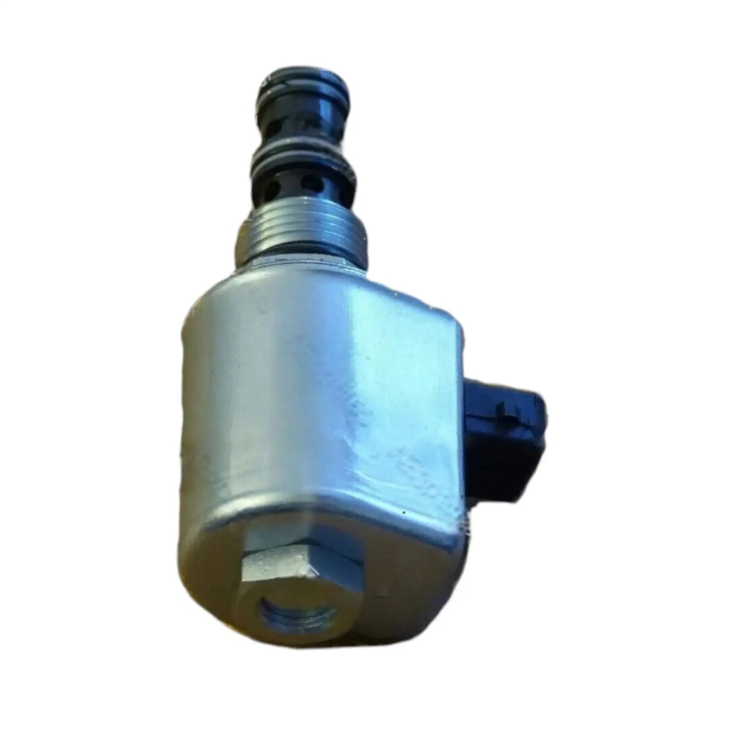 JCB backhoe solenoid valve replacement, metal, compact design for hydraulic systems in construction equipment