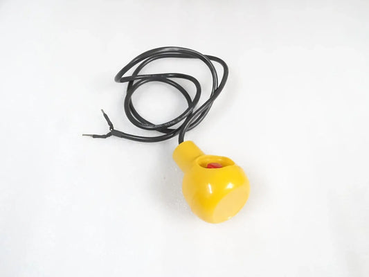 Yellow microswitch knob assembly with attached black wires