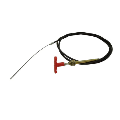 JCB cable control stop assembly 910/24900 with a red handle and flexible cable for precise control