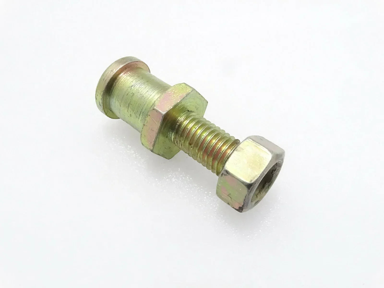 JCB door catch bolt replacement, sturdy steel bolt with nut, designed for reliable door fastening