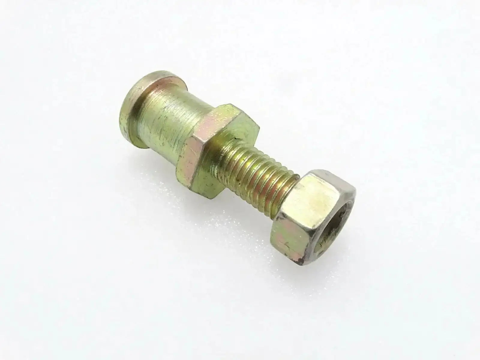 JCB door catch bolt replacement, sturdy steel bolt with nut, designed for reliable door fastening