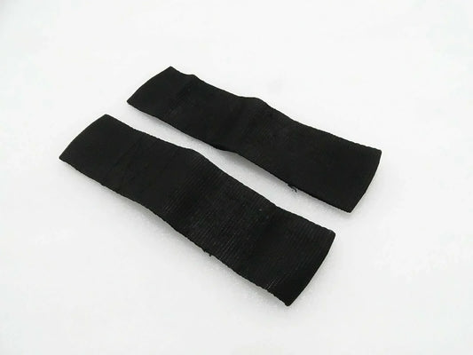 Door check strap pair for Jcb, two black fabric straps
