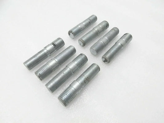 Metal exhaust manifold studs, set of 8 threaded bolts