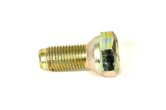 Hex flange wheel bolt with threads, zinc-plated steel, for heavy equipment
