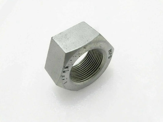 Hex hydraulic clamp nut with internal threads, silver metal