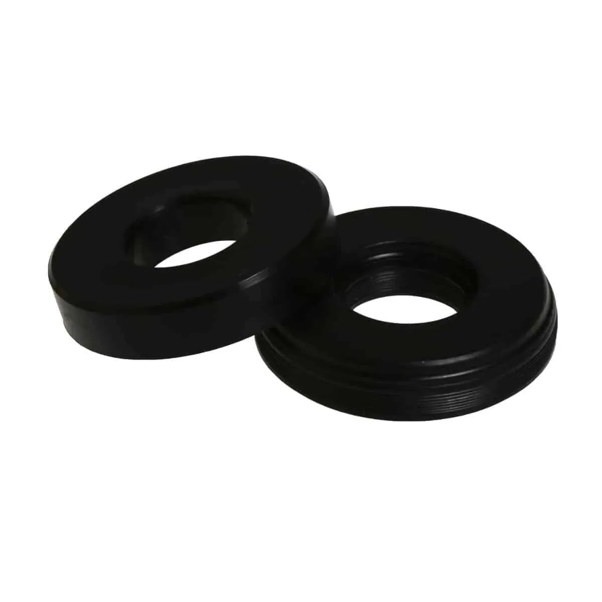Hydraulic clamp seal rings, black rubber, two-piece set