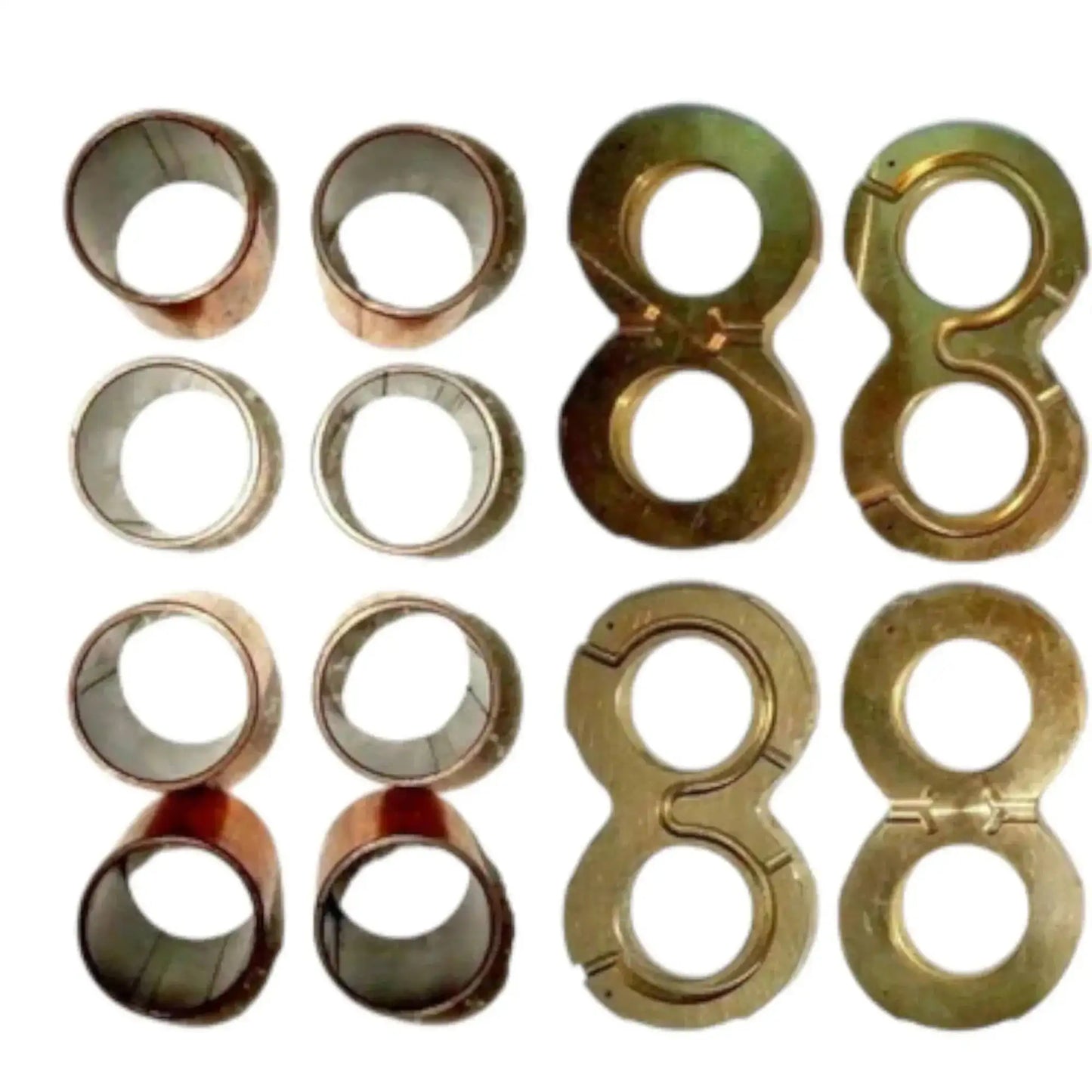 Hydraulic pump repair kit with metal bearing housings and ring seals