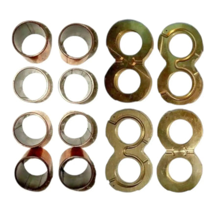Hydraulic pump repair kit with metal bearing housings and ring seals