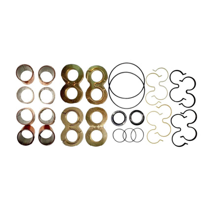 JCB hydraulic pump repair kit with various seals and rings for effective restoration