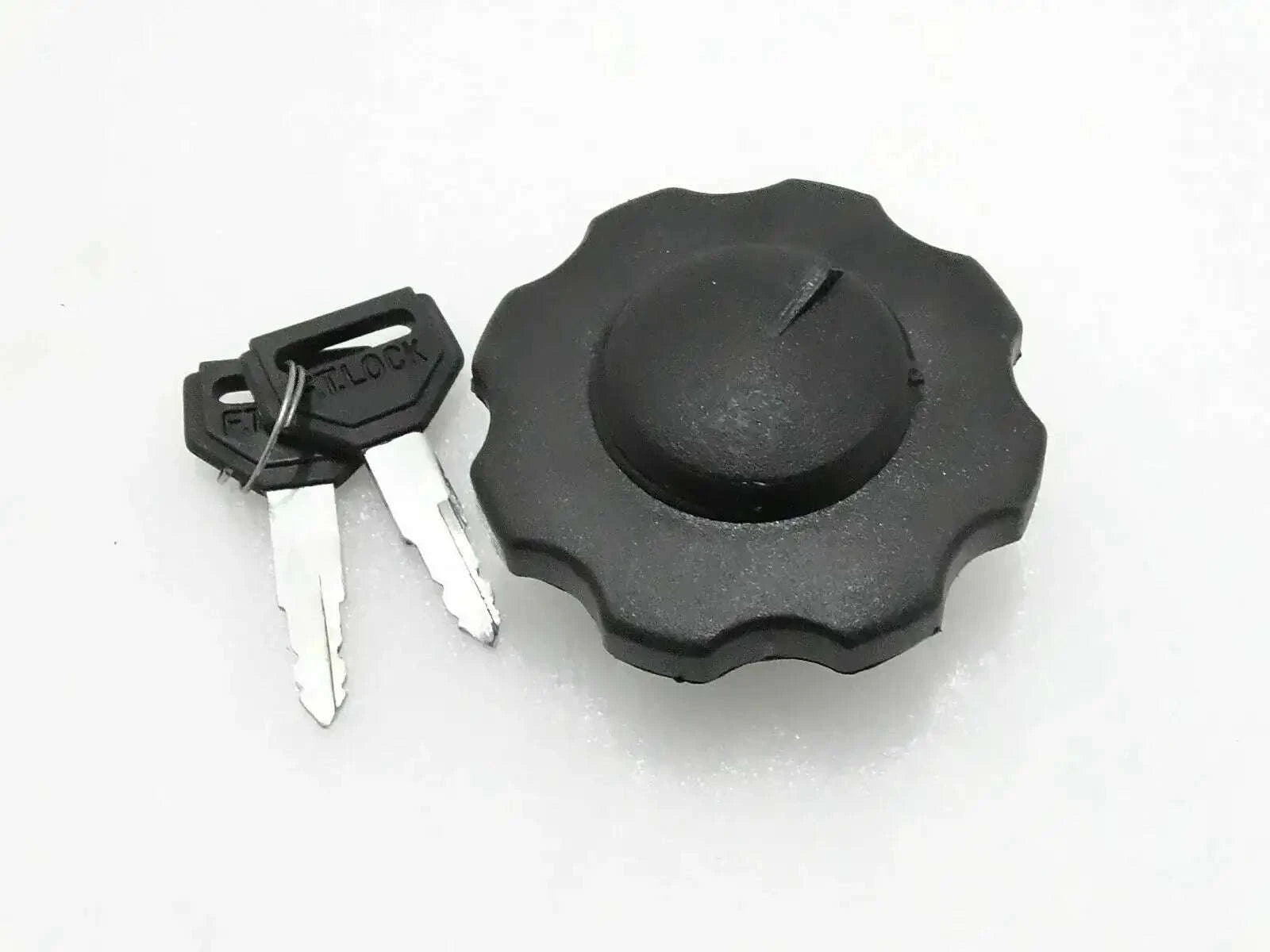Lockable diesel fuel tank cap with key and keyhole cover