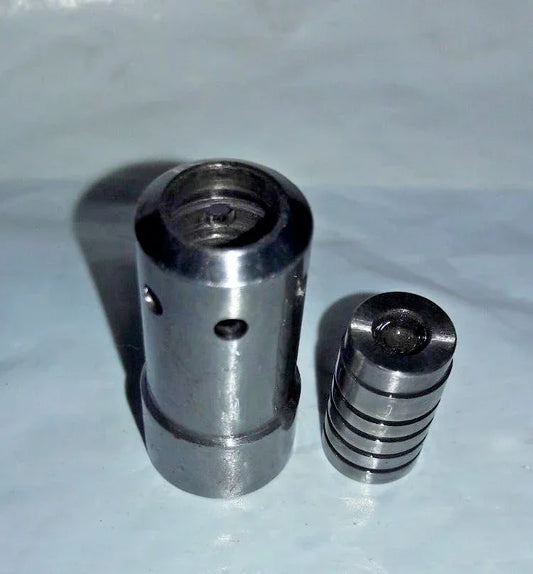 Metal repair kit sleeve and spring plunger for relief valve, silver