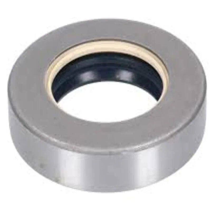 Oil seal ring with dark rubber lip, metal outer housing