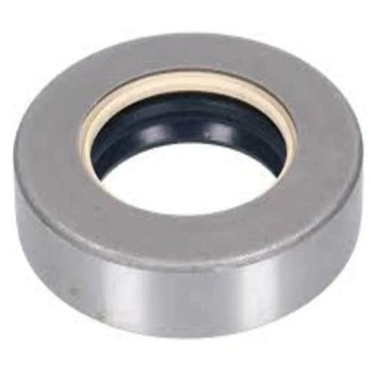 Oil seal ring with dark rubber lip, metal outer housing