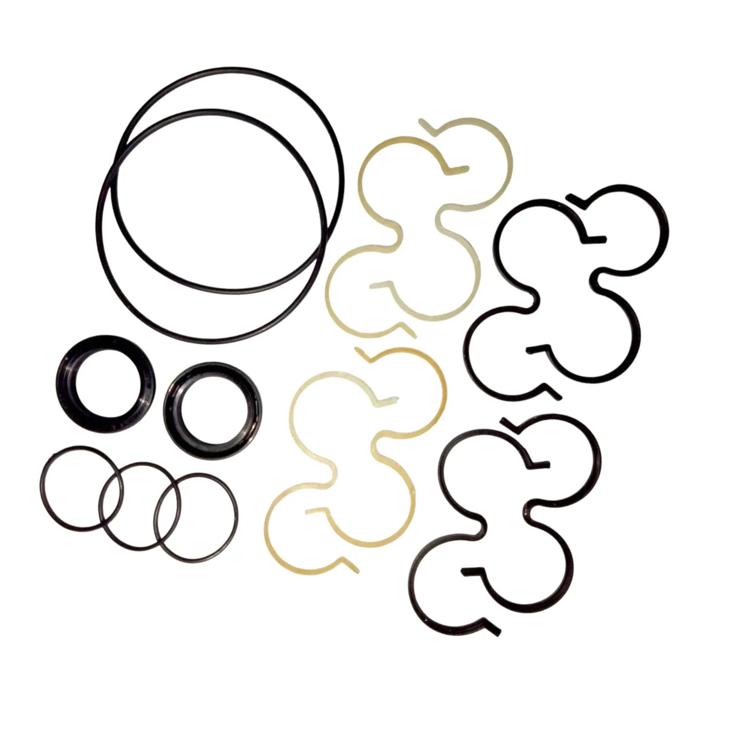 JCB Parker hydraulic pump repair kit with various O-rings and seals for effective restoration