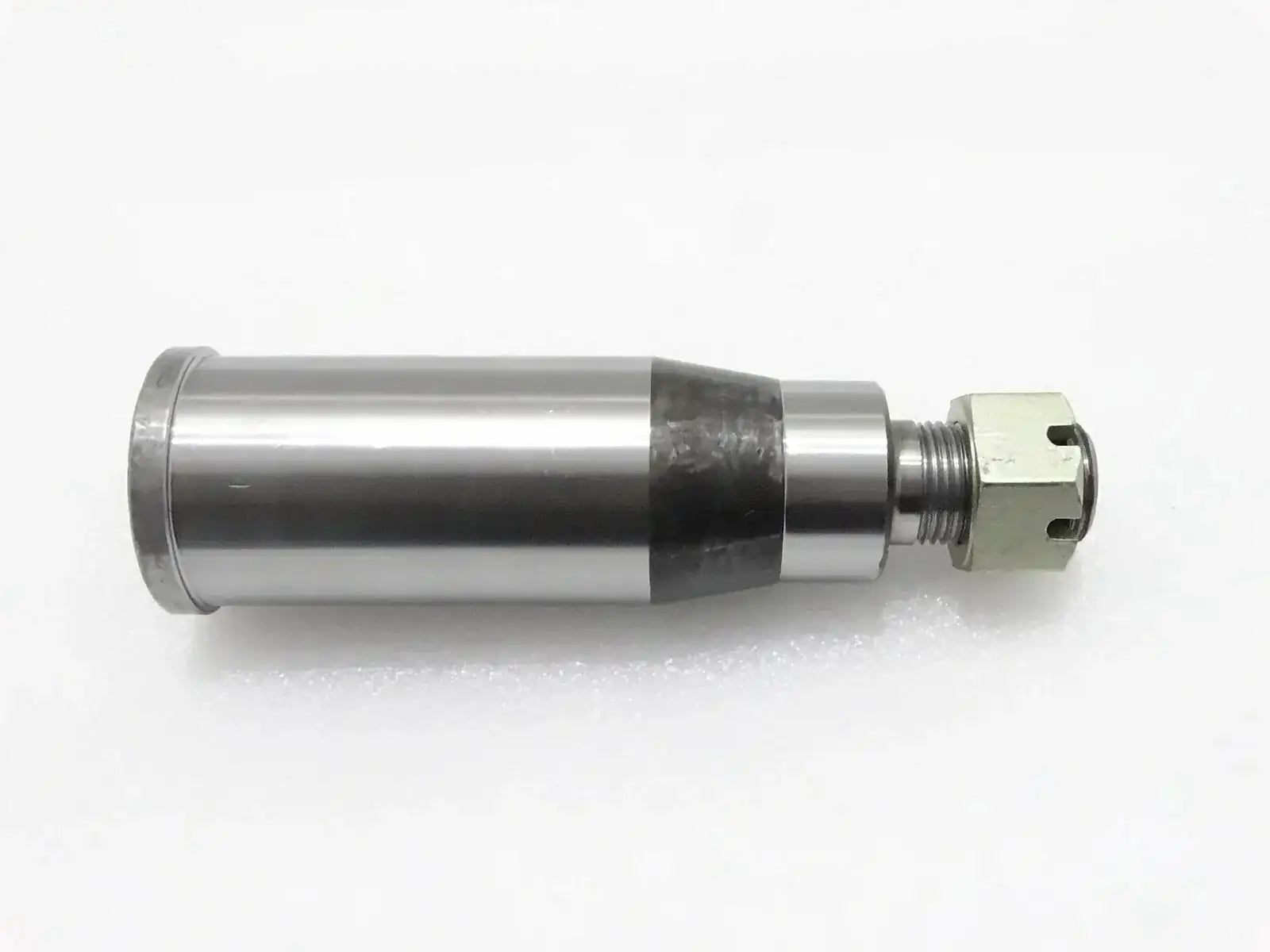 JCB stub axle with nut, steel construction, essential component for JCB parts in machinery operations