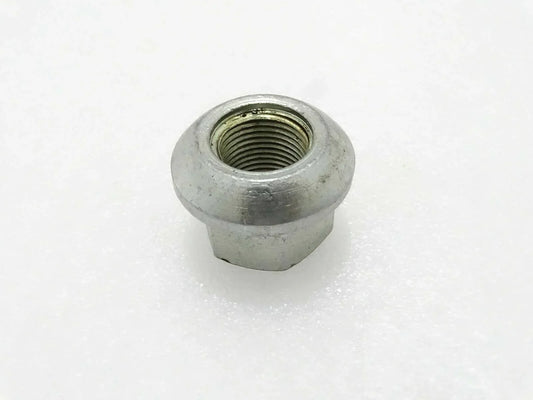 Metal hex wheel nut with threaded hole