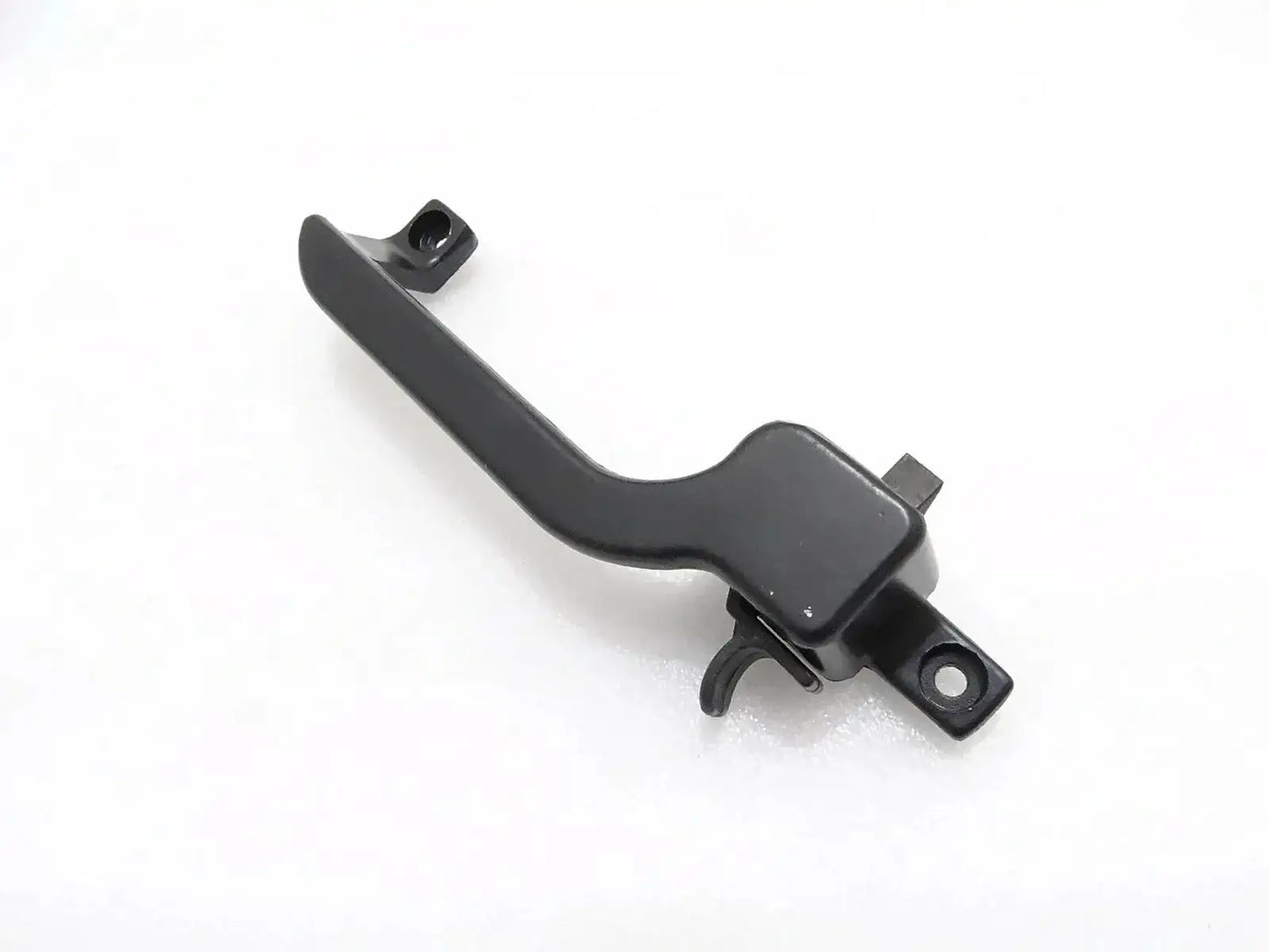 Rear window latch handle with mounting bracket, black
