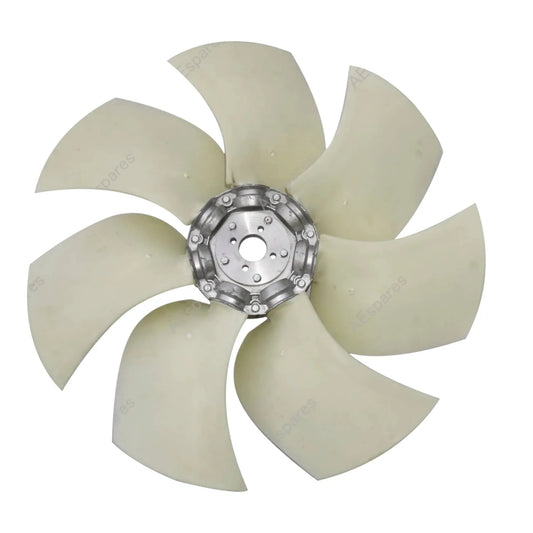 JCB skid loader radiator cooling fan with eight blades for efficient engine cooling
