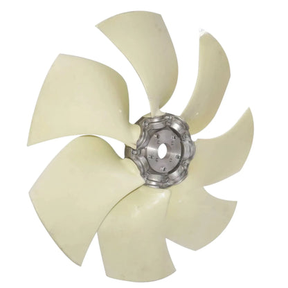 JCB skid loader radiator cooling fan with durable plastic blades for efficient cooling performance