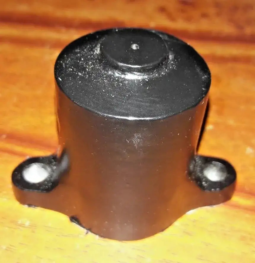 Black valve block back cover cap with two mounting holes