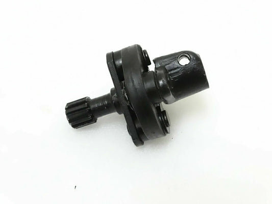 Steering coupling joint with rubber bushing and metal shaft, black