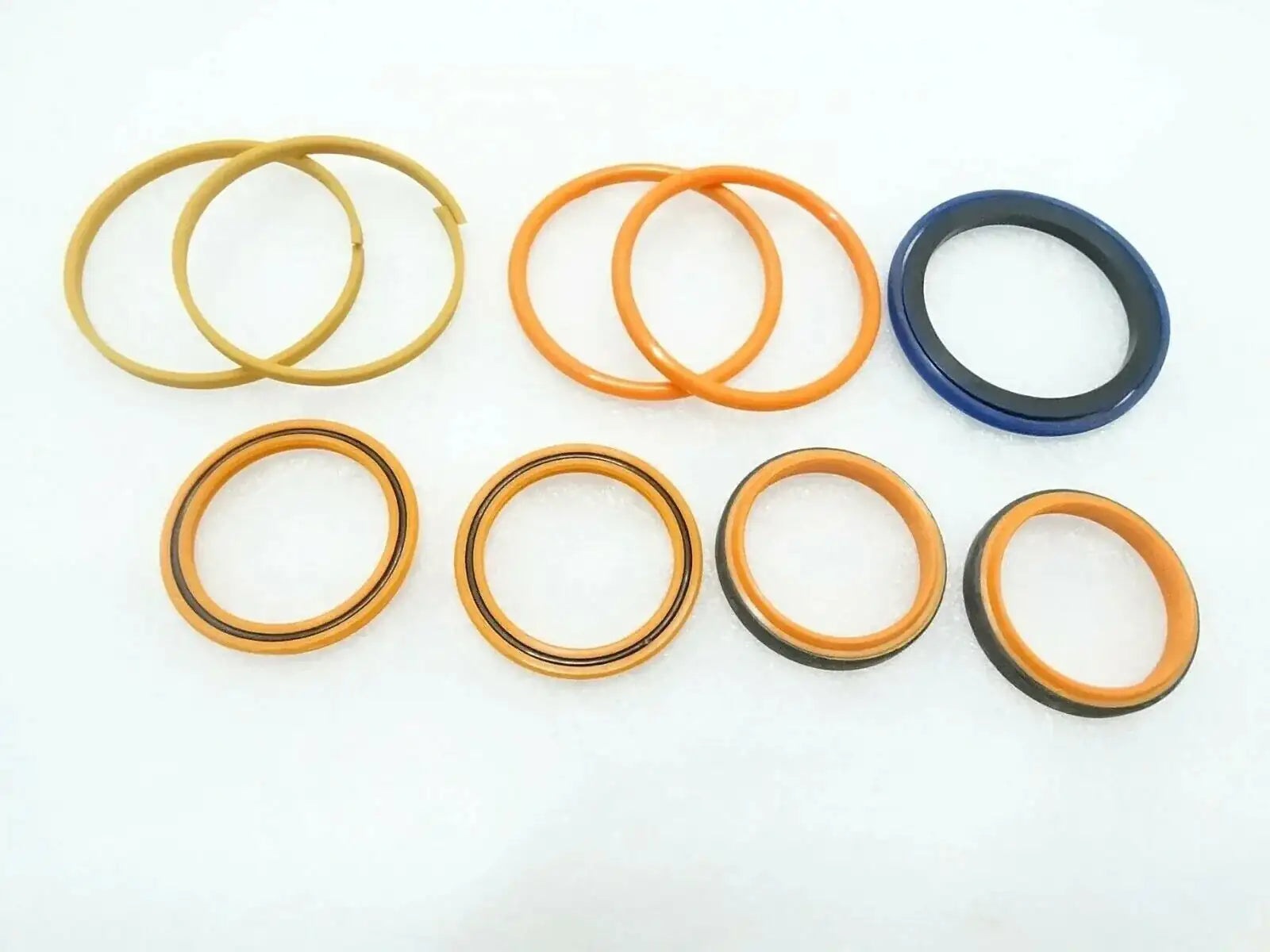 Steering ram seal kit with assorted O-rings and gaskets in mixed colors