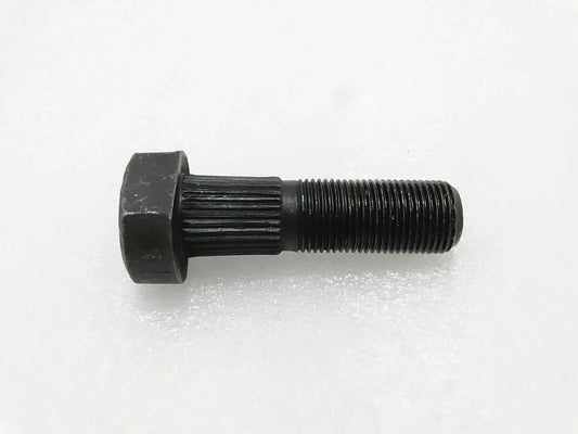 JCB wheel bolt with dark metal head and threaded shaft