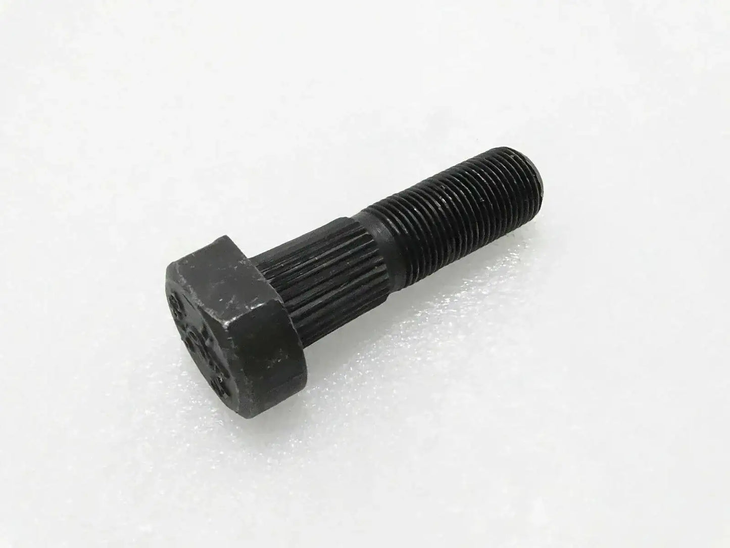 Wheel bolt with black threaded shaft and hex head