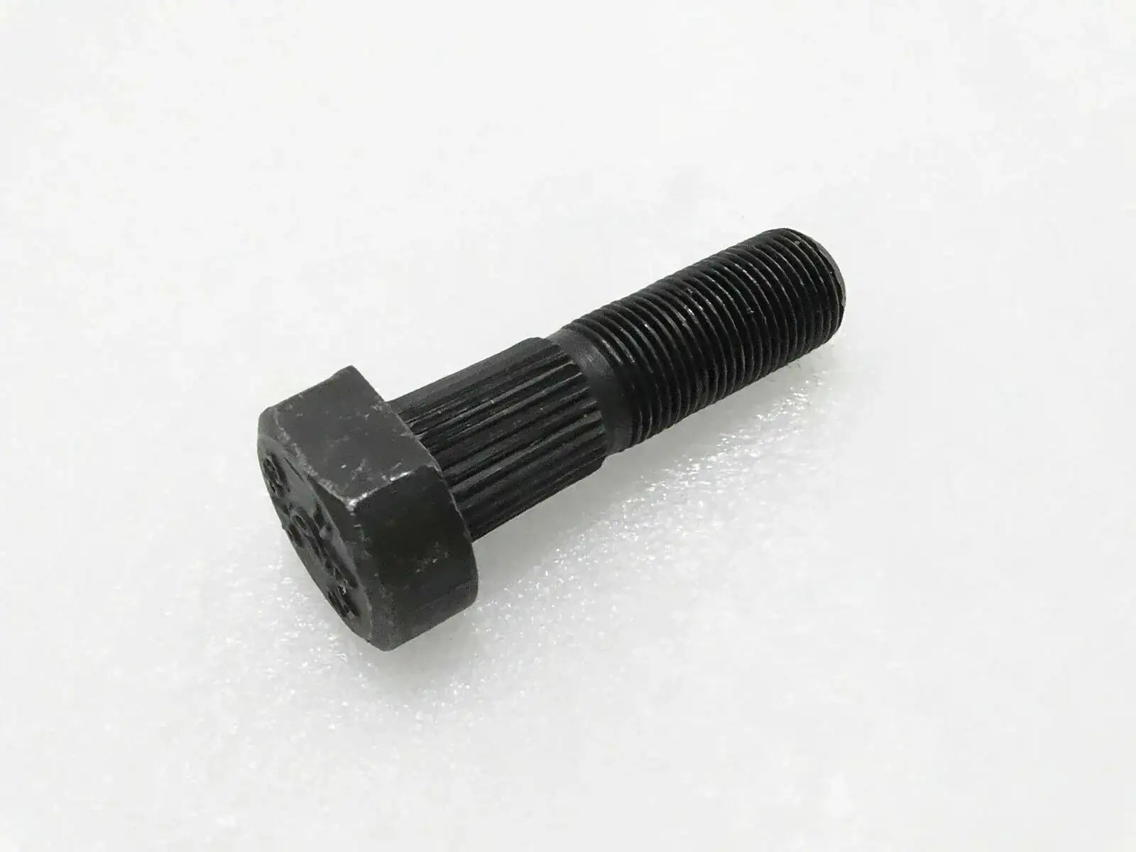 Wheel bolt with black threaded shaft and hex head