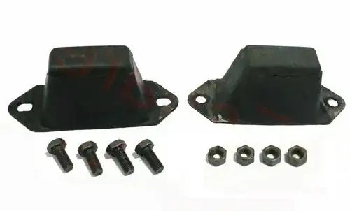 Rear axle bumper set of 2 with mounting bolts and nuts, black