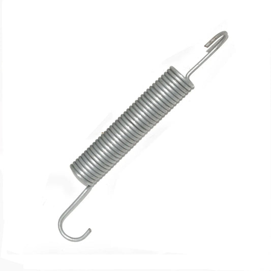 Brake and clutch pedal return spring, coiled steel with two ends, gray