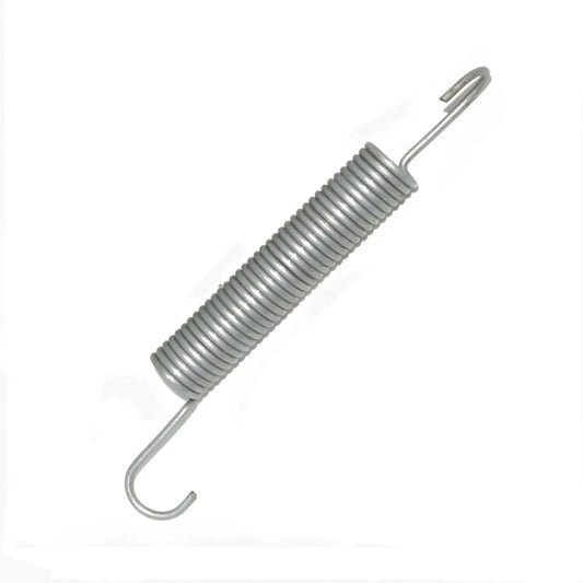 Brake and clutch pedal return spring, coiled steel with two ends, gray