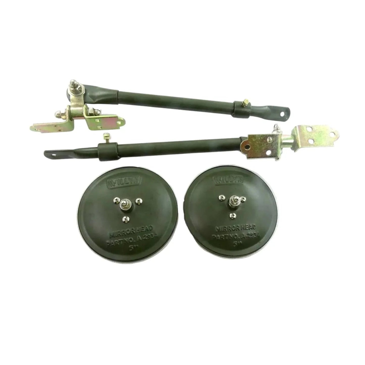 Adjustable Arm Mirror Bracket Kit with 5 inch mirror, designed for jeep mirror for doors off usage