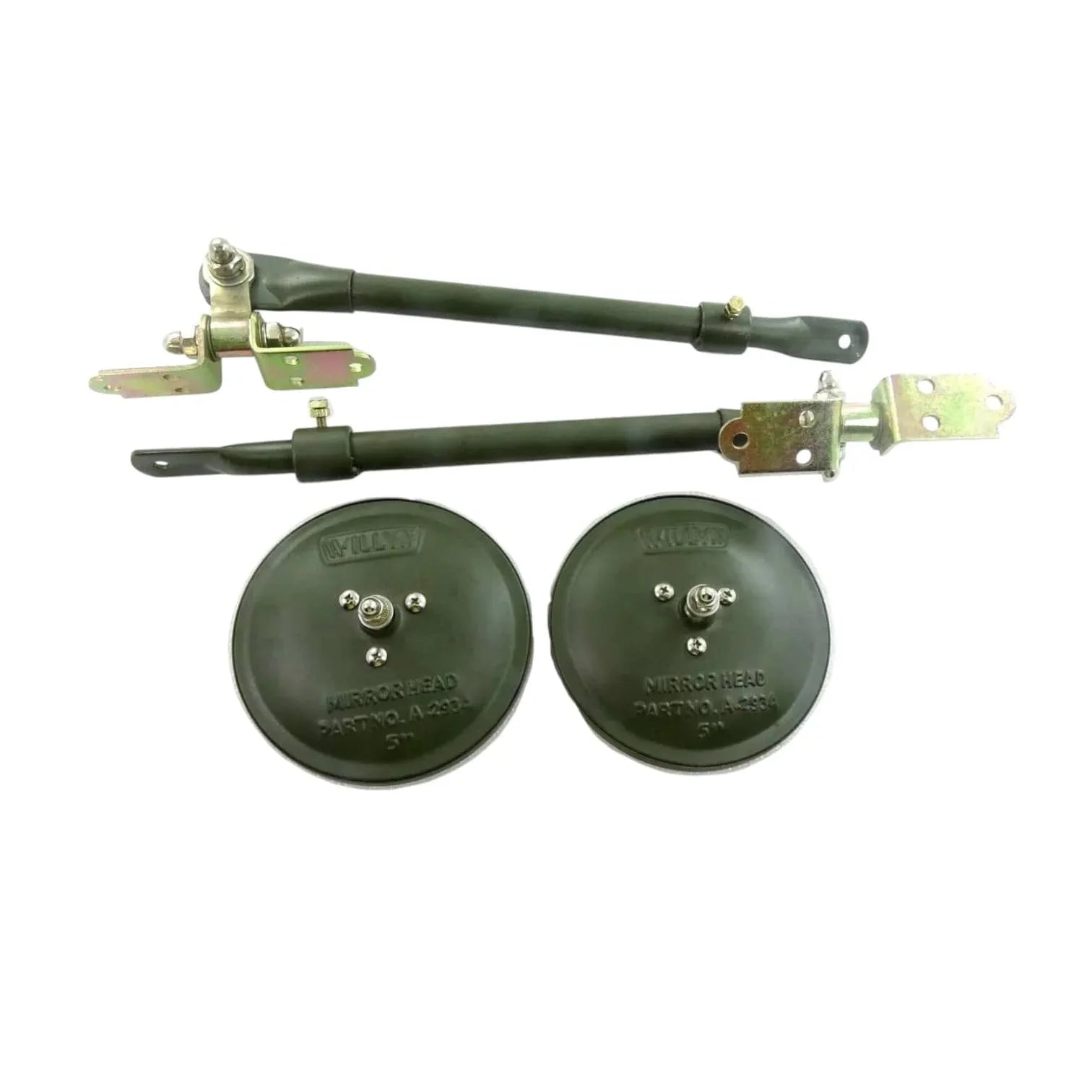 Adjustable Arm Mirror Bracket Kit with 5 inch mirror, designed for jeep mirror for doors off usage
